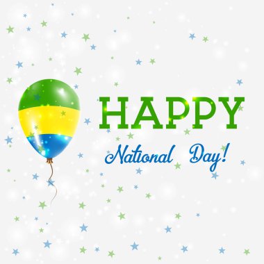 Gabon ulusal gün vatansever poster uçan lastik balon Gabon bayrak Gabon renkleri