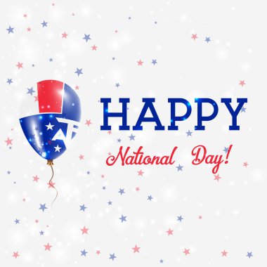 Taaf ulusal gün vatansever poster uçan lastik balon Fransız bayrağı Taaf renkleri