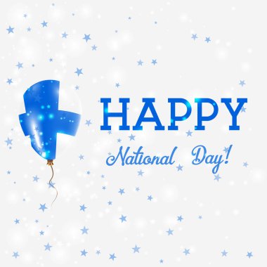 Finlandiya Ulusal gün vatansever poster uçan lastik balon Finlandiya bayrağı Finlandiya renkleri