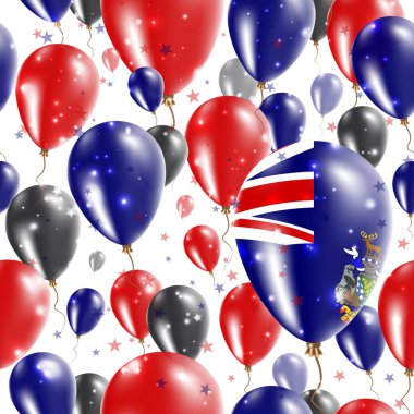 Sgssi Bağımsızlık günü Seamless Modeli lastik uçan balonlar Güney Georgia renklerde ve