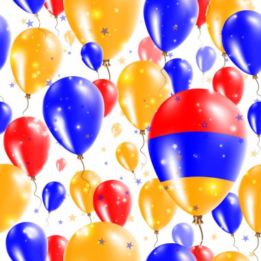 Ermenistan Bağımsızlık günü Seamless Modeli lastik balon Ermeni bayrağının renkleri içinde uçan