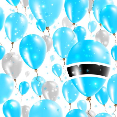 Botsvana Bağımsızlık günü Seamless Modeli lastik balon Motswana bayrak renkleri uçan