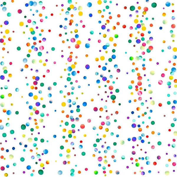 Densa aquarela confete no fundo branco Arco-íris colorido aquarela confete dispersão vertical — Fotografia de Stock