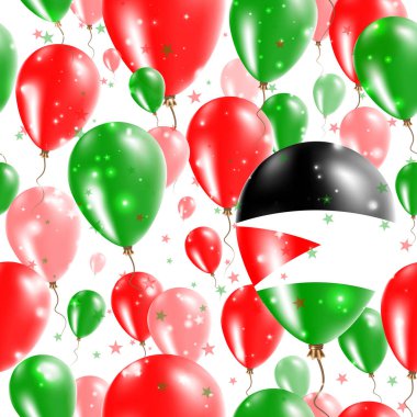 Palestine Bağımsızlık günü Seamless Modeli lastik balonlar Filistin renkleri uçan
