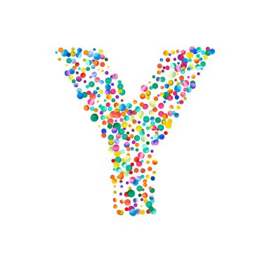 Beyaz arka planda renkli parlak el yoğun sulu boya konfeti dolu mektup y boyalı