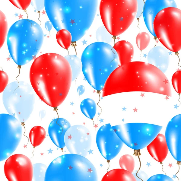 Люксембург День незалежності безшовні візерунок Flying гумові кулі в кольори на Luxembourger — стоковий вектор