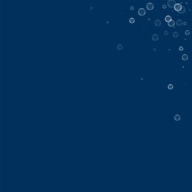 Sabun köpüğü sağ üst degrade derin mavi arka plan vektör üzerine sabun köpüğü ile