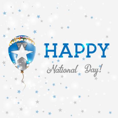 Kuzey Mariana Adaları ulusal gün vatansever poster uçan lastik balon renklerde,