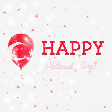 Türkiye'nin ulusal gün vatansever poster uçan lastik balon Türk bayrağı Türkiye'nin renklerde