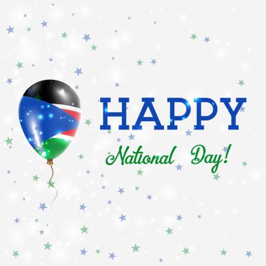 Güney Sudan ulusal gün vatansever poster uçan lastik balon renkleri Güney Sudan