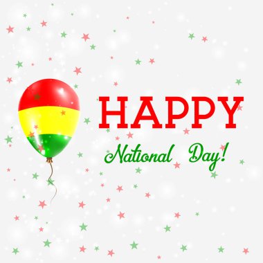 Bolivya Ulusal gün vatansever poster uçan lastik balon Bolivya bayrağını Bolivya'nın renklerde