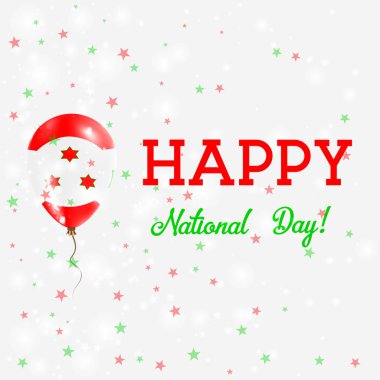 Burundi ulusal gün vatansever poster uçan lastik balon renk Burundi bayrağı