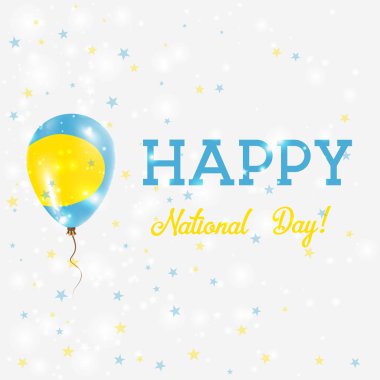 Palau ulusal gün vatansever poster uçan lastik balon Palau bayrak Palau renkleri