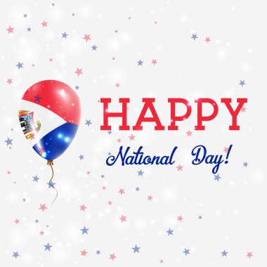 Sint Maarten ulusal gün vatansever poster lastik balon Uçan Hollandalı bayrak Sint renkleri