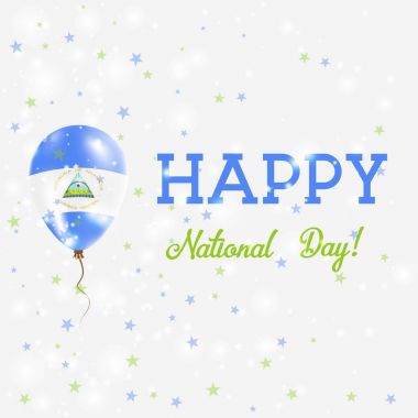 Nikaragua ulusal gün vatansever poster uçan lastik balon renk Nikaragua bayrağı