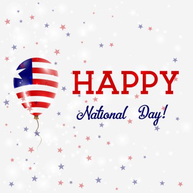 Liberya ulusal gün vatansever poster uçan lastik balon Liberya bayrağı Liberya renkleri