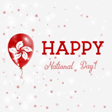 Hong Kong ulusal gün vatansever poster uçan lastik balon Çin bayrağı Hong renkleri