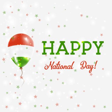 Macaristan Milli Günü vatansever poster uçan lastik balon Macar bayrak renkleri