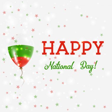 Bulgaristan Ulusal gün vatansever poster uçan lastik balon Bulgar bayrak renkleri