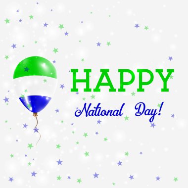 Sierra Leone ulusal gün vatansever poster uçan lastik balon Sierra Leonean renkleri