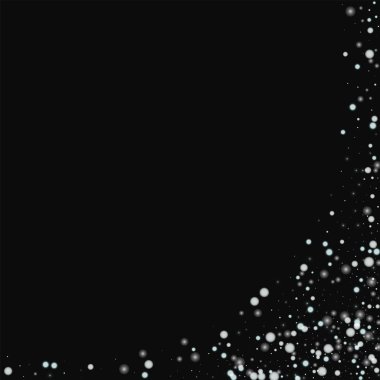 Güzel düşen kar soyut sağ alt köşede güzel yağan kar ile siyah