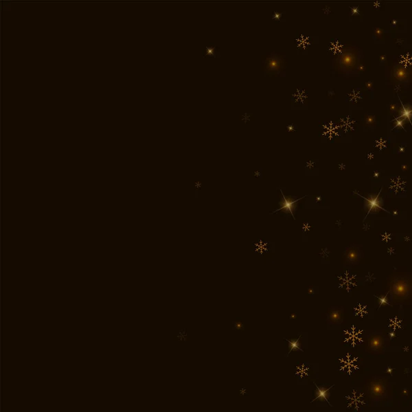 Neve estrelada esparsa Espalhe o gradiente direito no fundo preto Ilustração vetorial —  Vetores de Stock