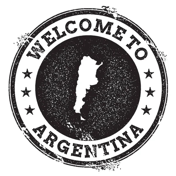 Passeport vintage timbre de bienvenue avec la carte Argentine Timbre caoutchouc Grunge avec Bienvenue en Argentine — Image vectorielle