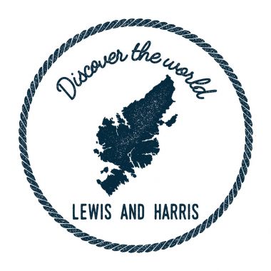 Lewis ve vintage Harris haritası Dünya Insignia hippi tarzı deniz posta pulu keşfedin
