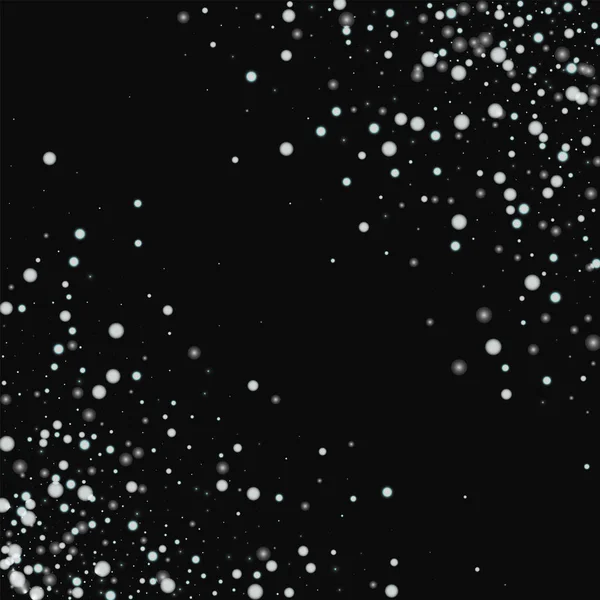 Hermosa caída de nieve Abstracto caos caótico con hermosa caída de nieve sobre fondo negro — Vector de stock