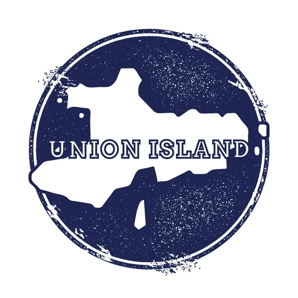 Union Island mapa vectorial Grunge sello de goma con el nombre y el mapa de isla vector ilustración — Vector de stock