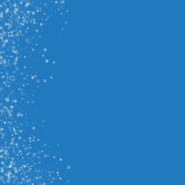 Güzel kar yağışı soyut sınır mavi renkli vektör çizim yaptı