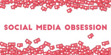 Sosyal medya saplantı Sosyal Medya Icons pembe sayaç sosyal ile soyut şekli arka plan