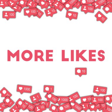 Daha fazla Sosyal Medya Icons soyut şekli arka planda sayaç yorum ve arkadaşıyla seviyor