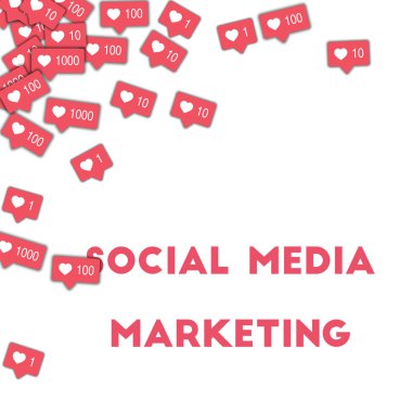 Sosyal Medya Pazarlama Sosyal Medya Icons pembe sayaç sosyal ile soyut şekli arka plan