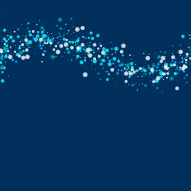 Derin mavi arka plan vektör üzerinde güzel yağan kar ile güzel düşen kar en iyi dalga