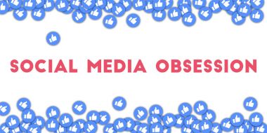 Sosyal medya saplantı Sosyal Medya Icons dağınık başparmak yukarıya ile soyut şekli arka plan