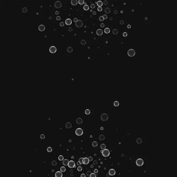 Burbujas de jabón Medio círculo abstracto con burbujas de jabón sobre fondo negro Ilustración vectorial — Vector de stock