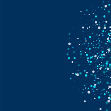 Güzel düşen kar doğru yarım daire ile derin mavi arka plan vektör üzerinde güzel yağan kar