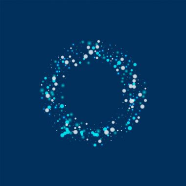 Derin mavi arka plan vektör üzerinde güzel yağan kar ile güzel yağan kar Smal simit