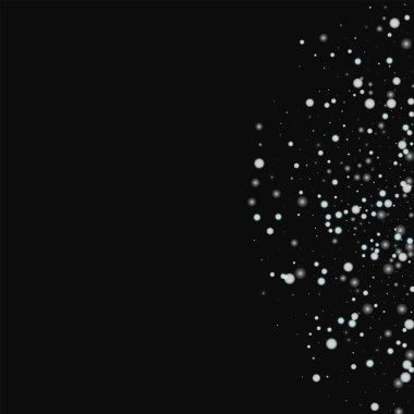 Güzel düşen kar doğru yarım daire ile siyah arka planda vektör güzel yağan kar