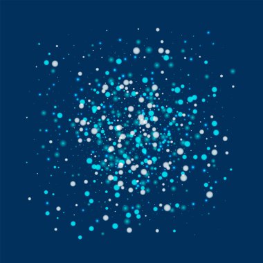 Derin mavi arka plan vektör üzerinde güzel yağan kar ile güzel düşen kar kare şekli