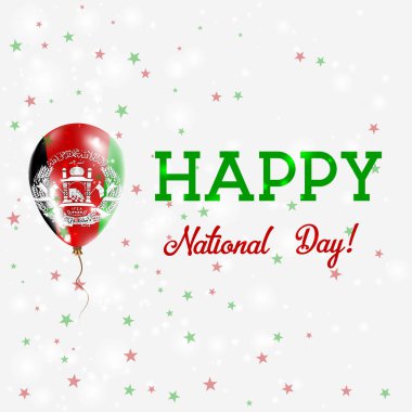 Afganistan Ulusal gün vatansever poster uçan lastik balon Afgan bayrak renkleri