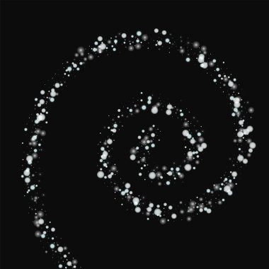 Güzel yağan kar sarmal siyah arka planda vektör çizim güzel yağan kar ile