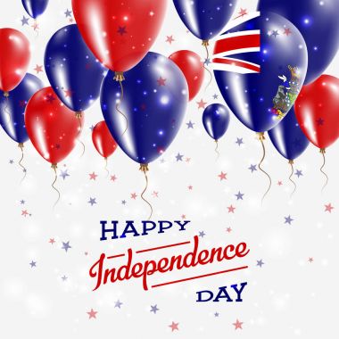 Güney Georgia ve Güney Sandwich Adaları vektör vatansever Poster Bağımsızlık günü afişini ile