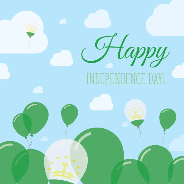 Tadjikistan Jour de l'indépendance Appartement Patriotique Design Drapeau Tadzhik Ballons Happy National Day Vector — Image vectorielle