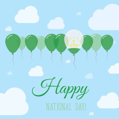 Tacikistan Ulusal gün düz vatansever Poster satır balon Tadzhik bayrağının mutlu renklerde