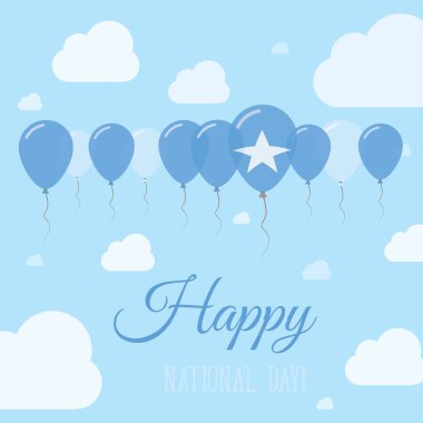 Somali ulusal gün düz vatansever Poster satır renkleri Somali balon bayrak mutlu