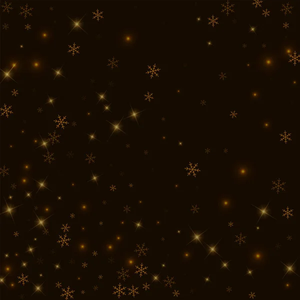 Seyrek yıldızlı kar soyut desen siyah arka planda vektör çizim — Stok Vektör