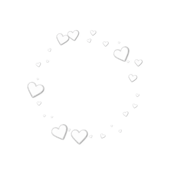 Beautiful paper hearts Small round shape on white background Vector illustration — Stock Vector