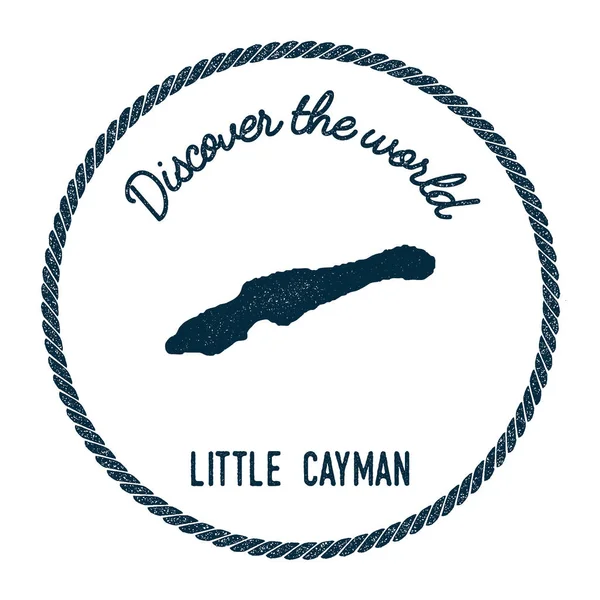 Petite carte Cayman vintage découvrez les insignes du monde Timbre-poste nautique de style Hipster avec — Image vectorielle